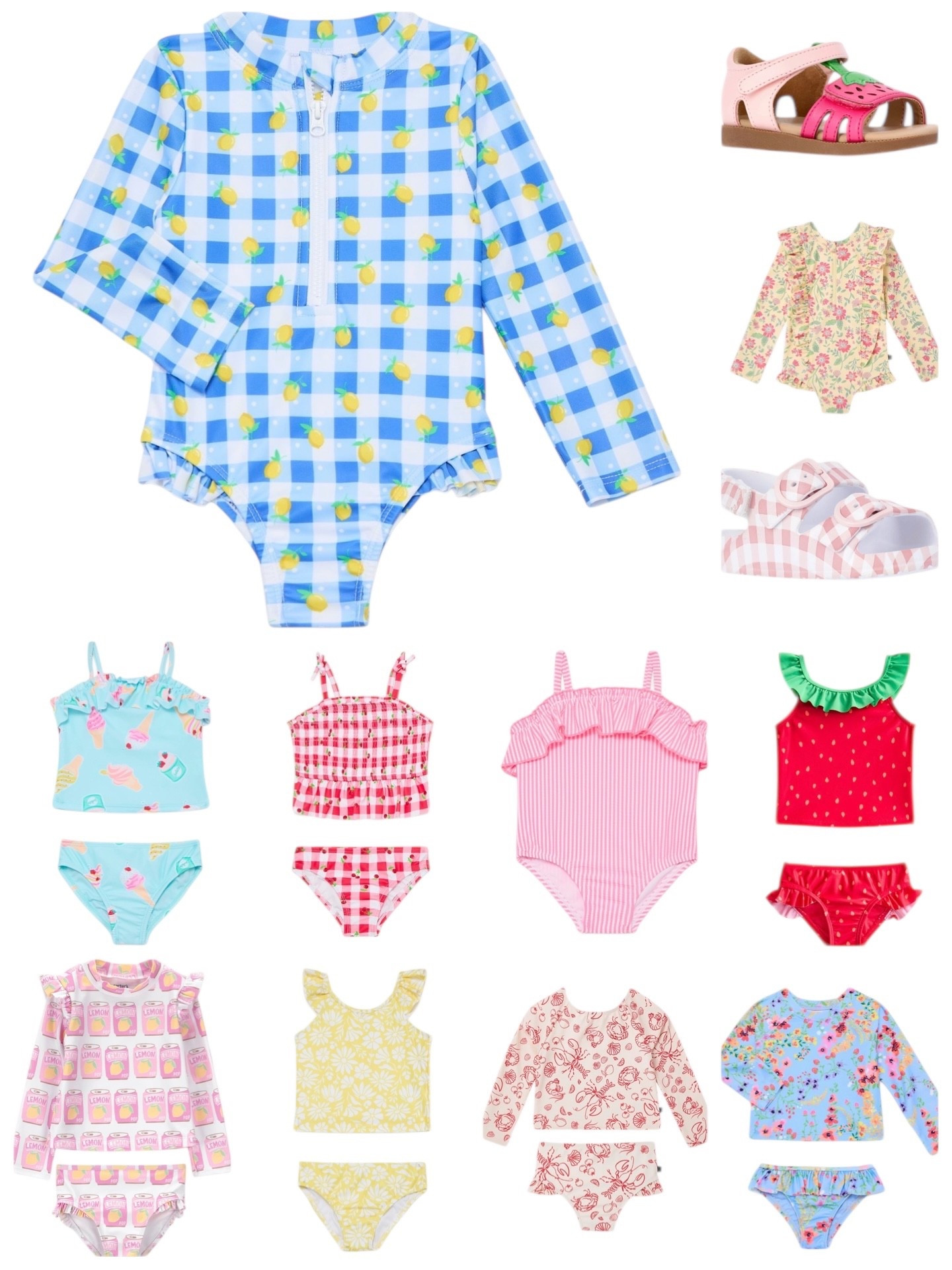 Cutest Toddler Girl Swimsuits from Walmart (All Under $20!) 🍉

The cutest toddler girl swimsuits and summer sandals from Walmart! ☀️ These affordable finds include long sleeve rash guards, sweet ruffle one-pieces, and colorful two-piece swimsuits in fun prints like lemons, florals, gingham, strawberries, and ice cream. Perfect for beach days, pool days, and summer vacations. I also linked the adorable toddler sandals that pair perfectly with these swimsuits! 🍓🍋

Great budget-friendly swimwear options with many styles under $20 and tons of cute patterns to choose from.

toddler girl swimsuits, toddler rash guard swimsuit, toddler two piece swimsuit, toddler girl swimwear walmart, affordable toddler swimsuits, toddler beach outfits, toddler pool outfits, toddler summer outfits, toddler sandals, walmart kids clothing

#LTKSwim #LTKKids #LTKBaby