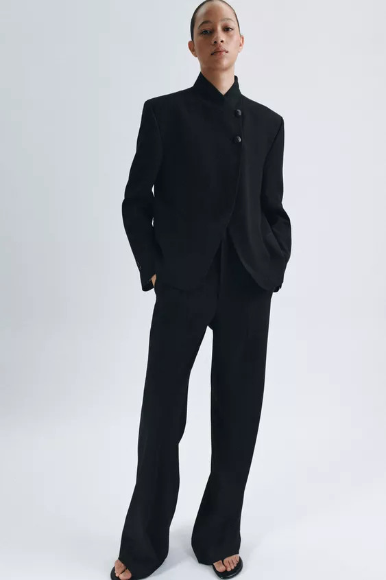 HIGH NECK BUTTONED BLAZER ZW COLLECTION | Zara UK