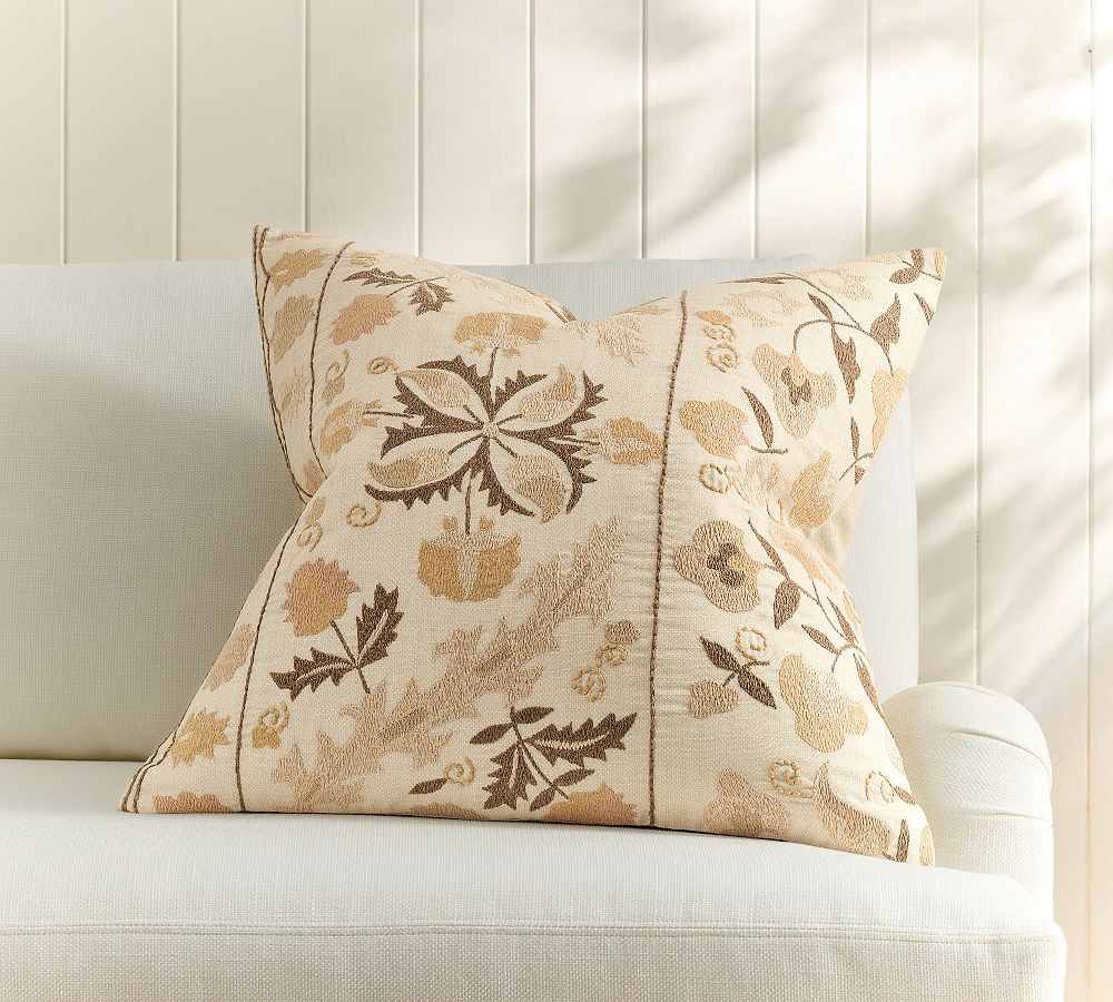 Inez Suzani Embroidered Pillow Cover | Pottery Barn (US)