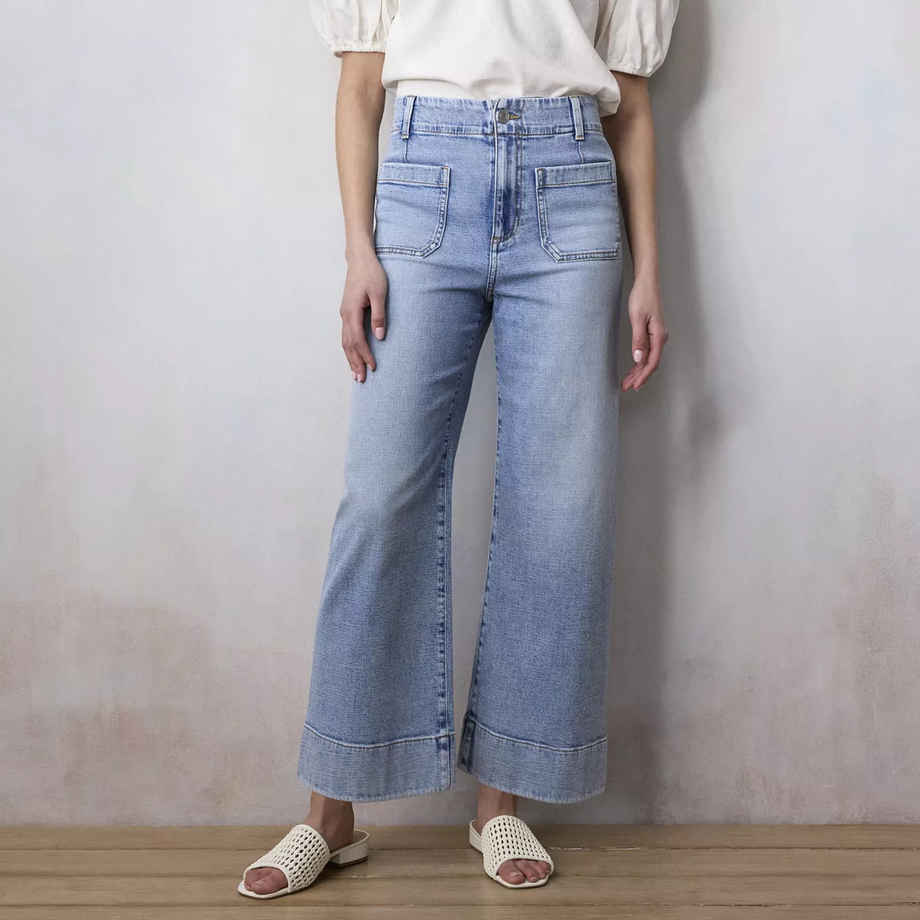 Women's LC Lauren Conrad Super High-Rise Wildflower Wide Leg Cropped PantsLC Lauren Conrad | Kohl's