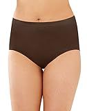 Bali Women's Comfort Revolution Seamless Brief Panty, Dark Roast Brown, 9 | Amazon (US)