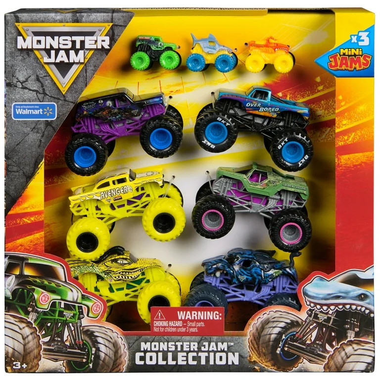Monster Jam, Official Monster Jam Collection 9-Pack Monster Trucks, 1:64 & 1:87 Scale (Walmart Ex... | Walmart (US)