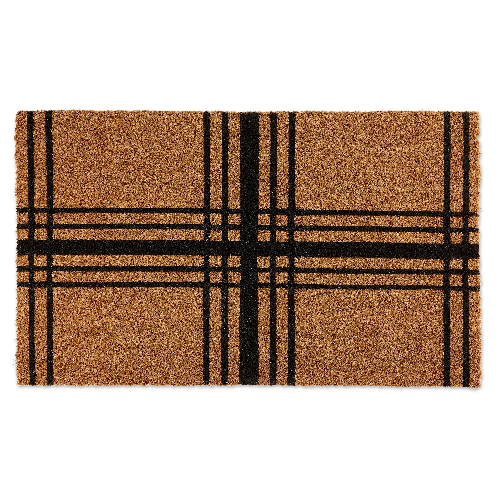 DII Black Farmhouse Plaid Coir Doormat, 18x30" | Walmart (US)