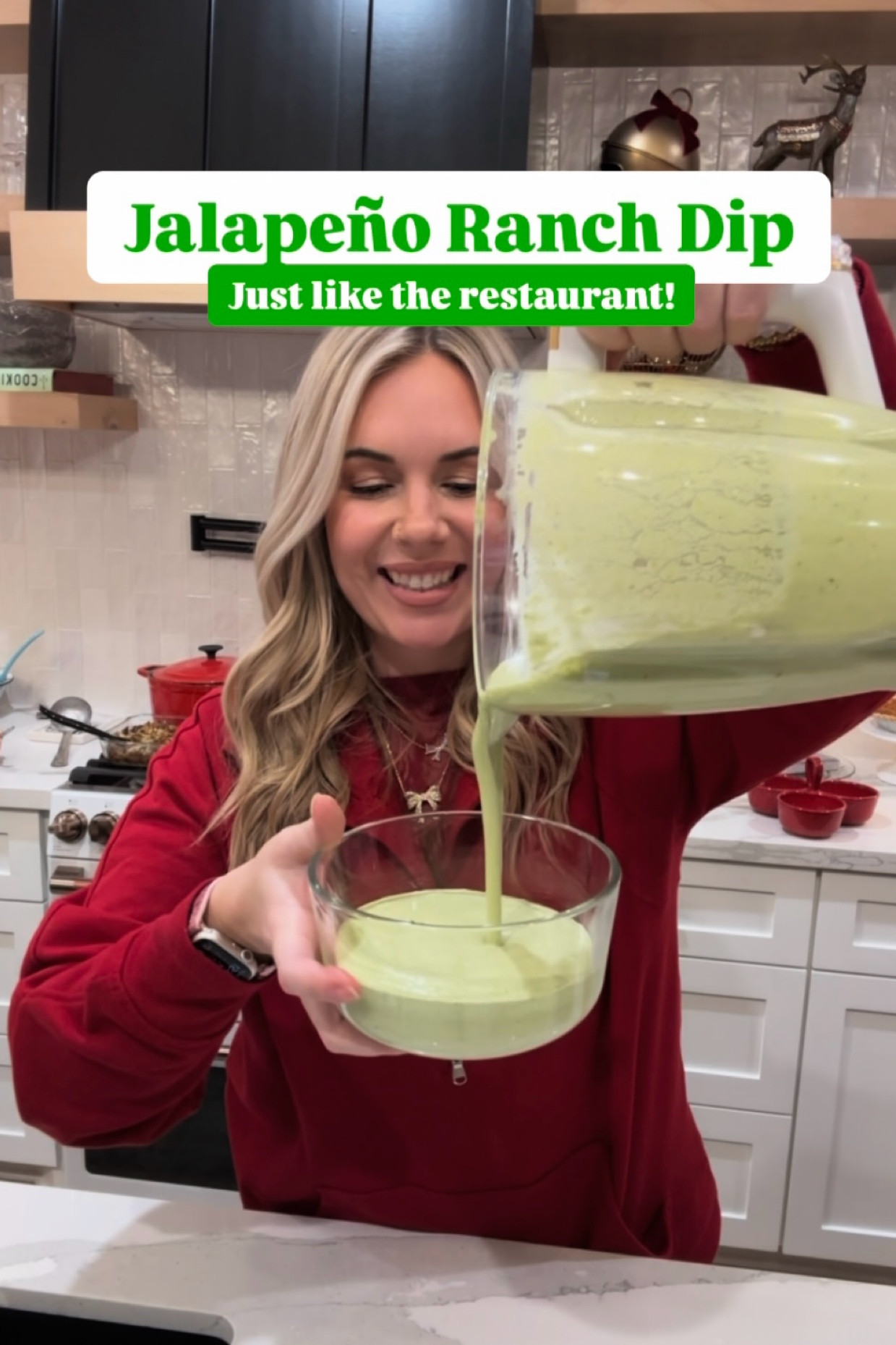 Linking all the ingredients so you can easily click to order and make your own jalapeño ranch dip! 🌶️
1/3 cup buttermilk 
1/3 cup sour cream
1 cup real Mayo(we like DUKES)
1 packet of ranch dip mix
1 4oz can chopped green chilies
4oz of jar jalepenos(add more if you want it hotter or start with less for less spicy).
1 teaspoon minced garlic
1/2 cup fresh cilantro 
Blend and refrigerate overnight so the flavors all come alive! 

#LTKSeasonal #LTKHoliday #LTKWatchNow