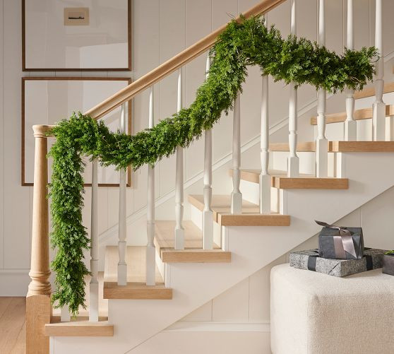 Faux Soft Plastic Cedar Garland - Set of 2 | Pottery Barn (US)