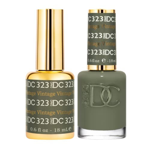 DND DC Gel Polish Set, Green Collection, UV/LED Gel Polish and Air Dry Nail Lacquer, Matching Chip-Free Polish Duo, 323 Vintage, 0.5 Fl Oz | Amazon (US)
