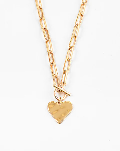 Hammered Heart Toggle Necklace | Erin McDermott Jewelry