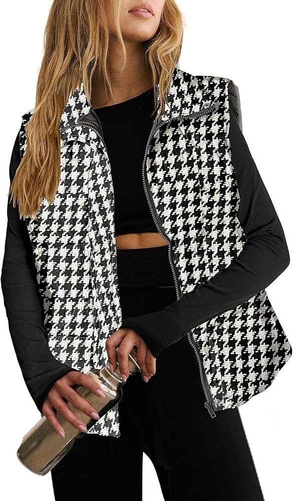 Zeagoo Women Puffer Vest Lightweight Stand Collar Sleeveless Winter Warm Zip Up Padded Outerwear ... | Amazon (US)