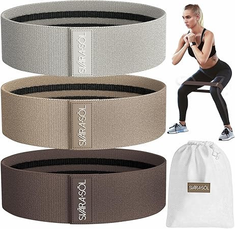 Fabric Resistance Bands Set of 3 for Legs, Glutes, Arms, Booty Bands for Women and Men, Resistanc... | Amazon (US)