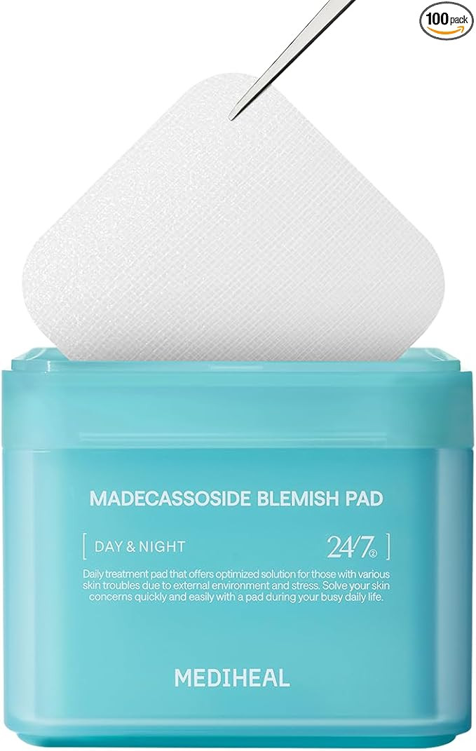 MEDIHEAL Cotton Facial Pads with Centella Asiatica Extract, 100 Count, Vegan, for Uneven Skin Ton... | Amazon (UK)