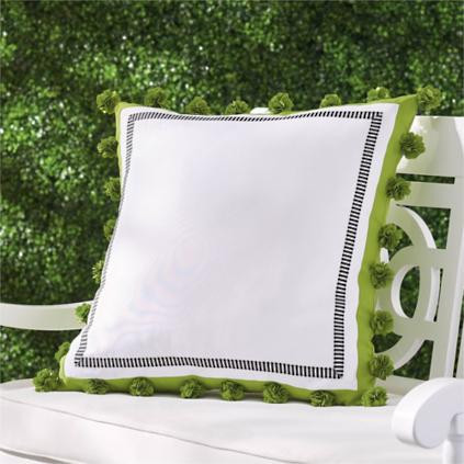 Topiary Pom Outdoor Pillow | Grandin Road