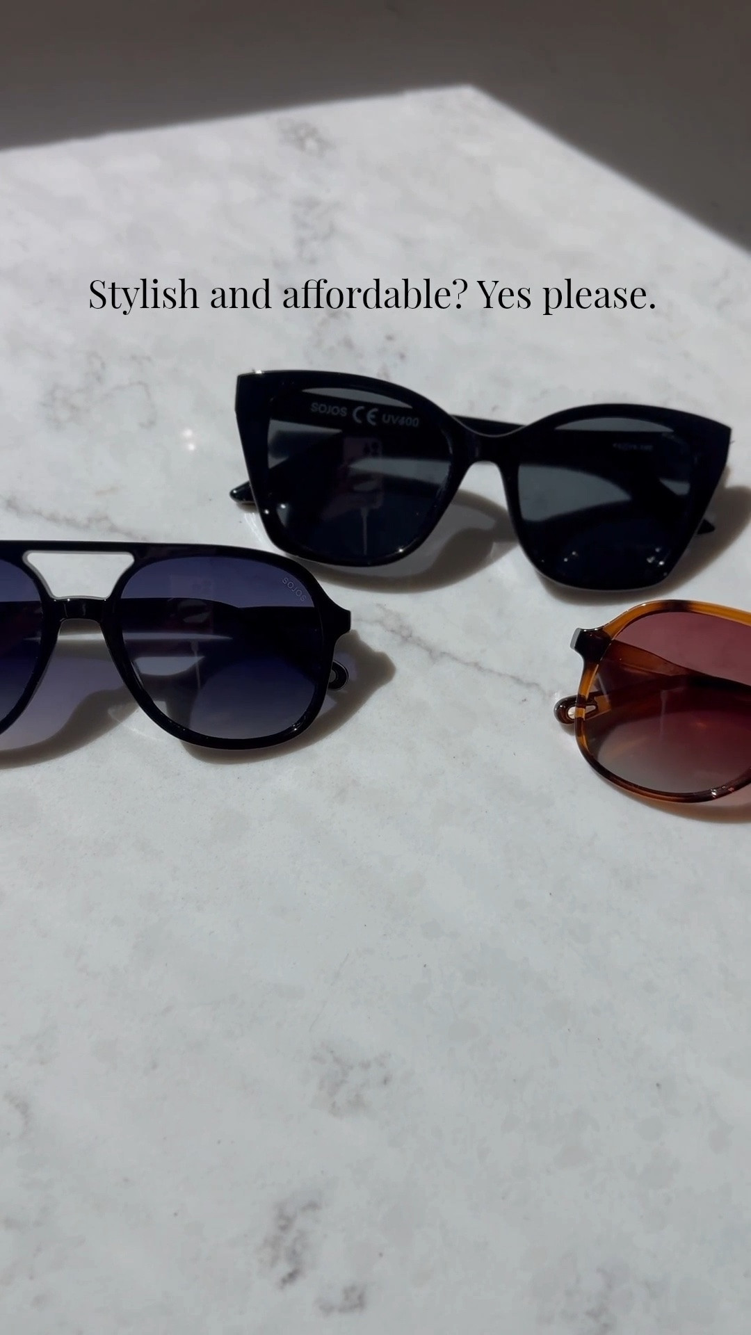 These budget friendly sunglasses are stylish and very affordable. I linked all of the pairs that I own. @SOJOS VISION 

SOJOS sunglasses, affordable sunglasses for women, designer-inspired sunglasses, stylish everyday eyewear, trendy women’s sunglasses, budget-friendly fashion accessories, polarized sunglasses, UV protection sunglasses, Amazon fashion finds, flattering sunglasses for women, chic neutral accessories, oversized sunglasses, everyday summer style.

#LTKSeasonal #LTKdayinmylife #LTKTravel