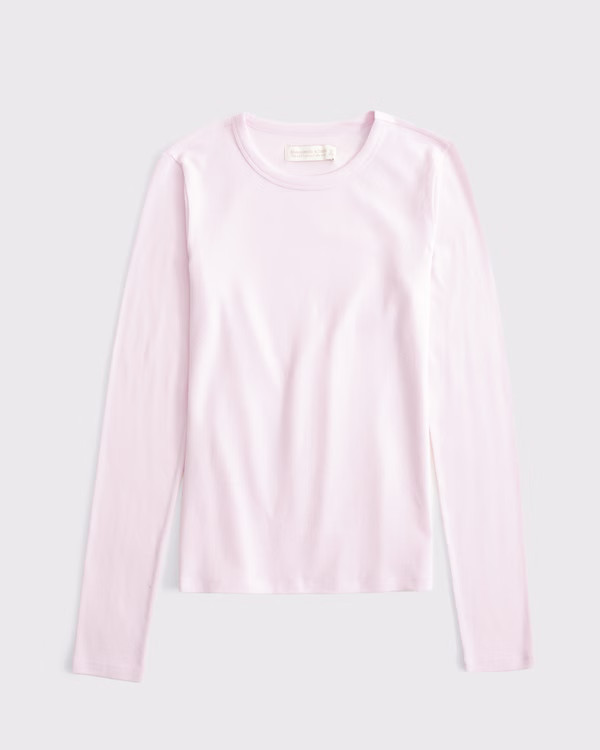 Long-Sleeve Cozy Lounge Knit Tee | Abercrombie & Fitch (US)