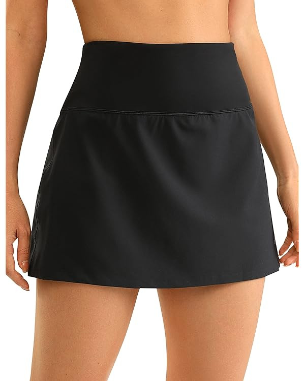 CRZ YOGA Women's Tennis Skirts Linning Shorts 14" - High Waisted Workout Running Pleated Athletic... | Amazon (US)