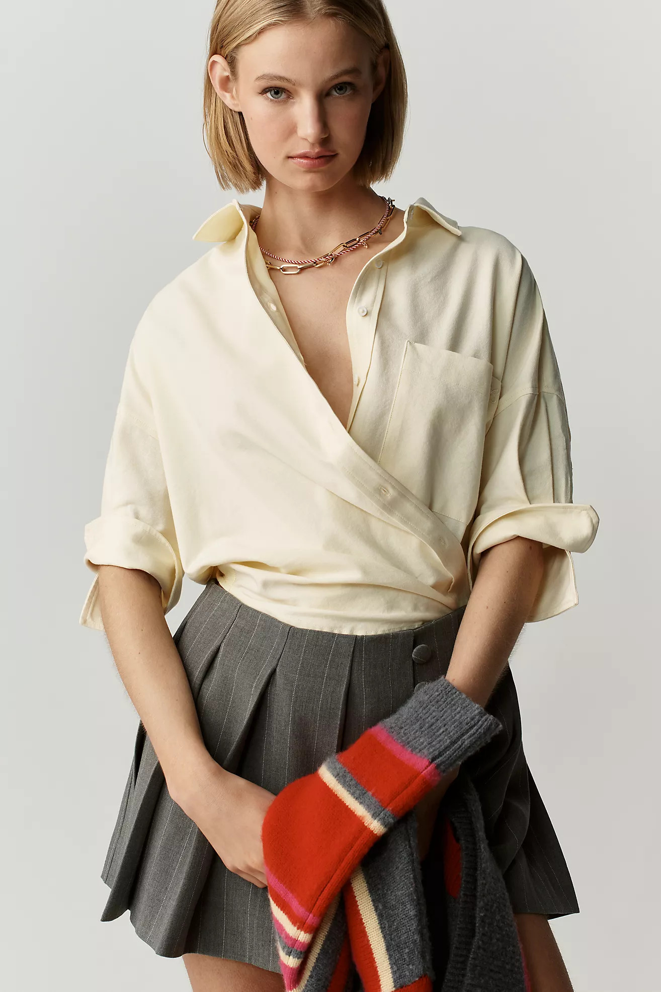 The Mabel Boxy Oxford Shirt by Maeve | Anthropologie (US)