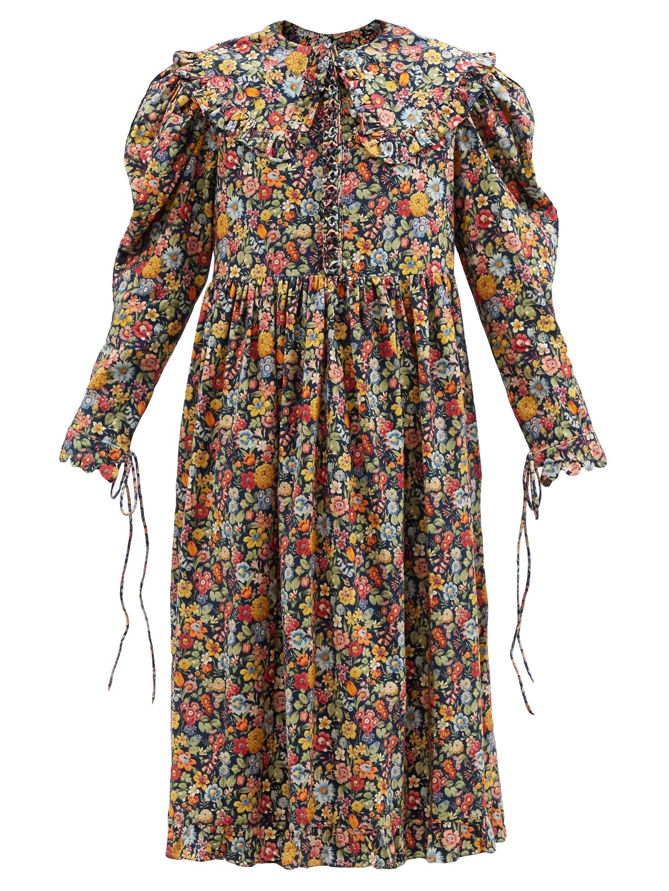 Lisi floral-print cotton-corduroy midi dress | Horror Vacui | Matches (US)