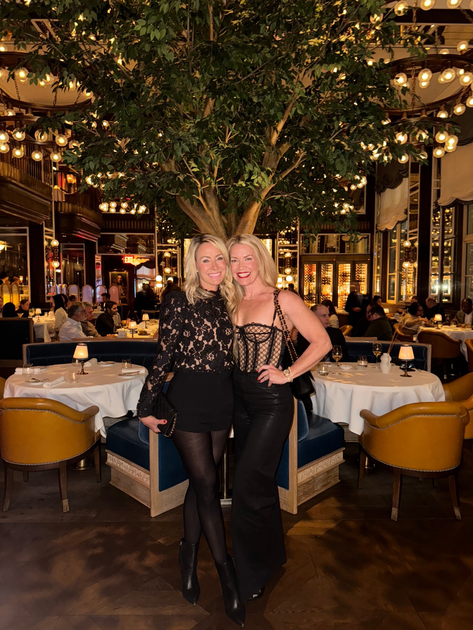 New York dinner outfit, girls night out, Gucci bustier