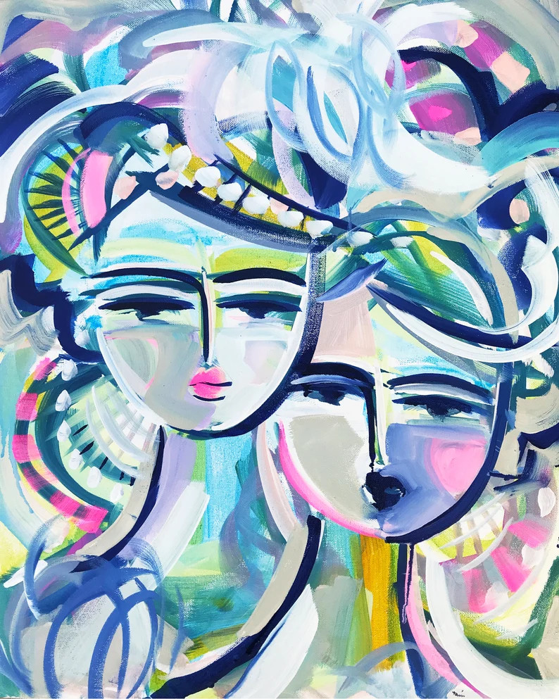 PRINT on Paper or Canvas, "Sisters" | Etsy (US)