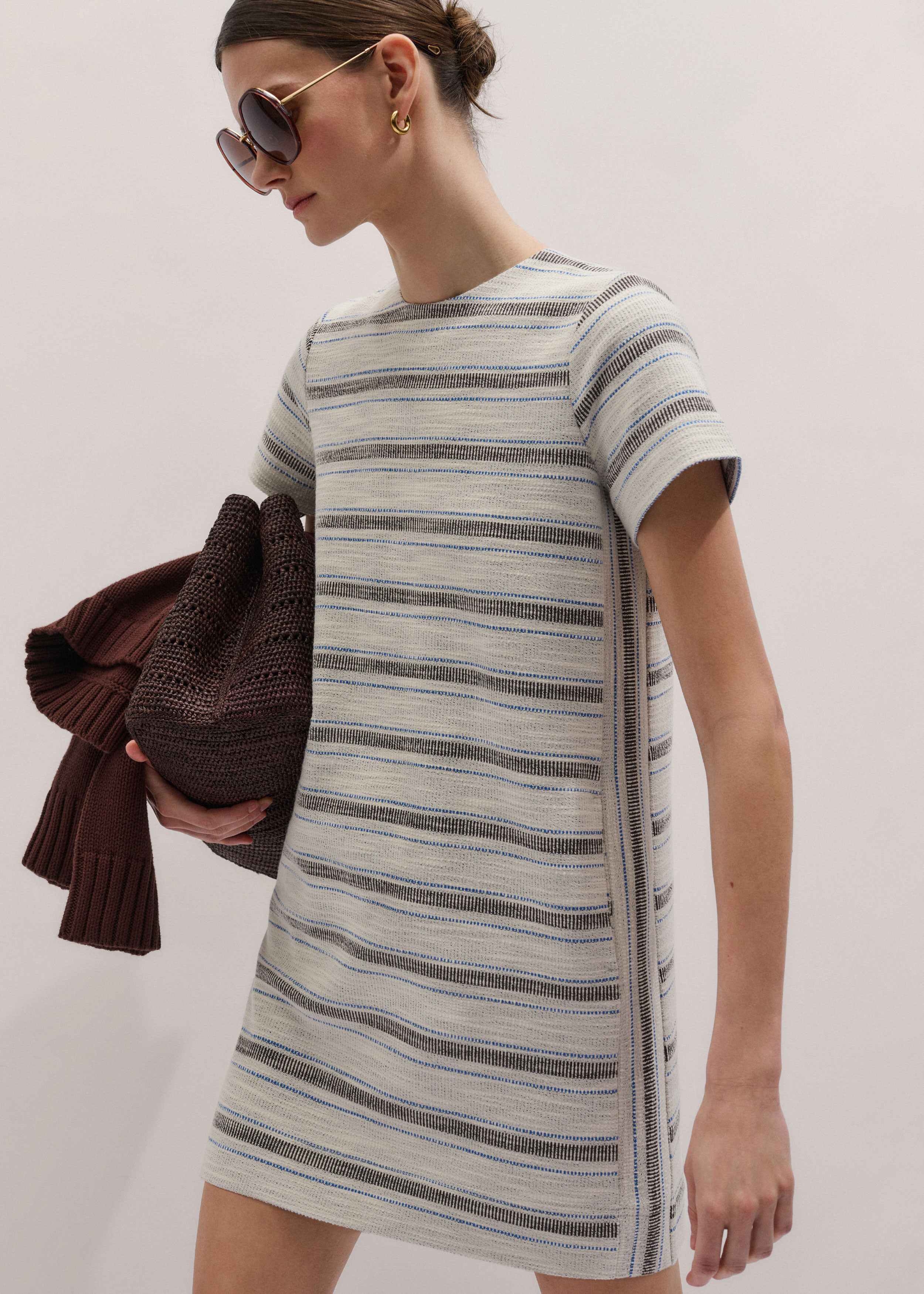 A-Line Mini Dress Textured Jersey | ME+EM US