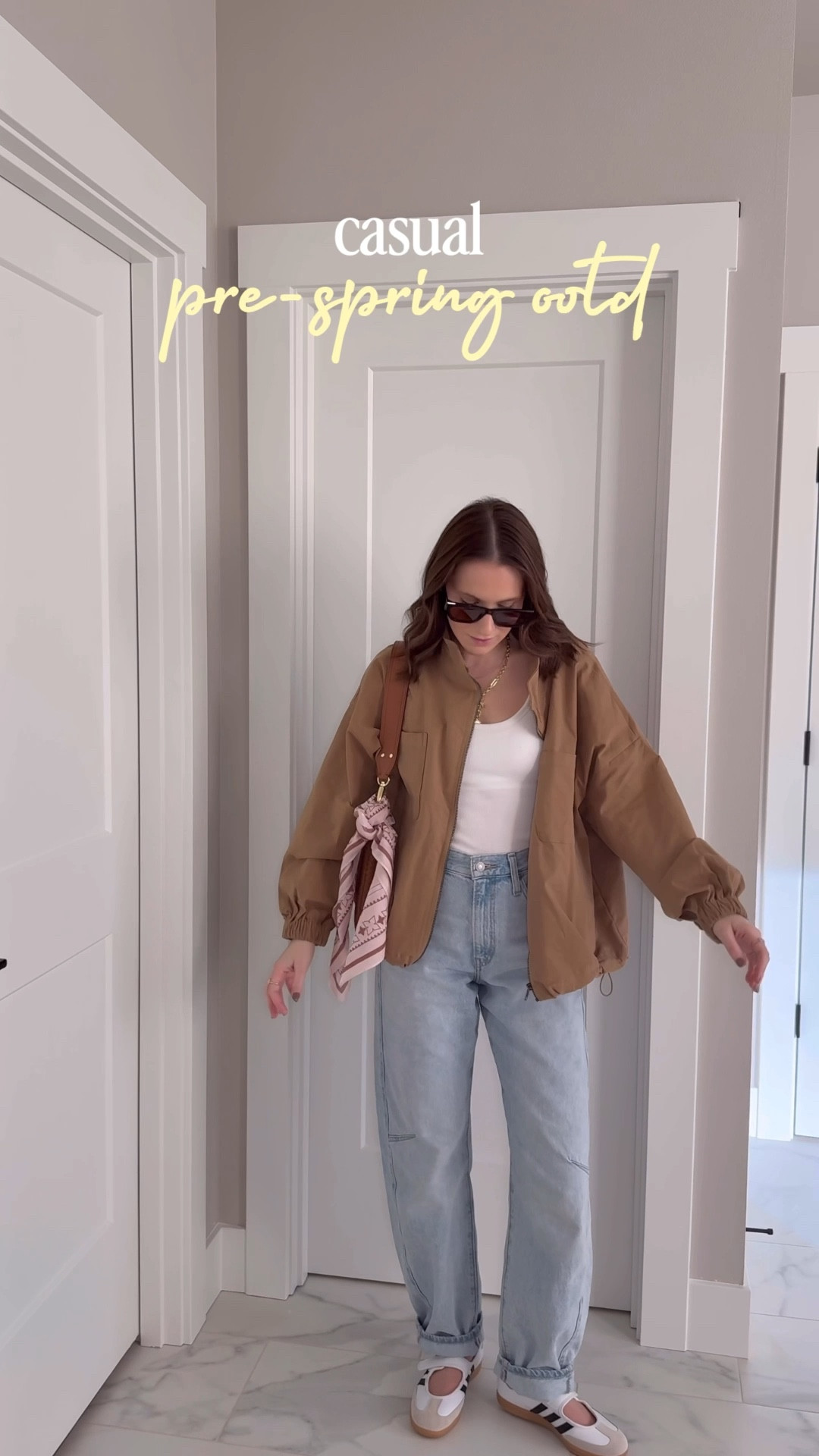 A casual pre-spring outfit I will be wearing now and right into warmer weather? I love these cinch waist barrel jeans are so cute and comfortable and I love the ability to cinch the waist in! This jacket is so good for spring layering!

Barrel jeans, spring style, Mary Jane’s, adidas, casual style, cinch waist @12th Tribe 

#LTKootd #LTKmomlife