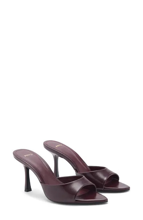 MANGO Pointed Toe Slide Sandal in Burgundy at Nordstrom, Size 5Us | Nordstrom