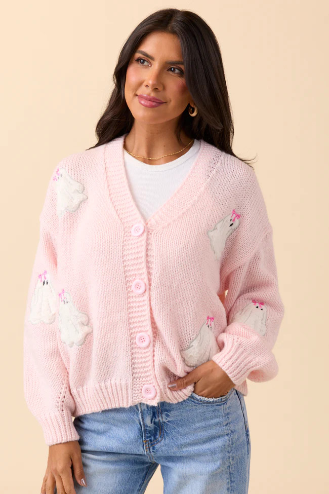 Zelda Pink Ghost Cardigan | Pink Lily