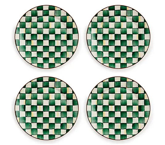 MacKenzie- Childs Set of 4 Enamel Chargers | QVC