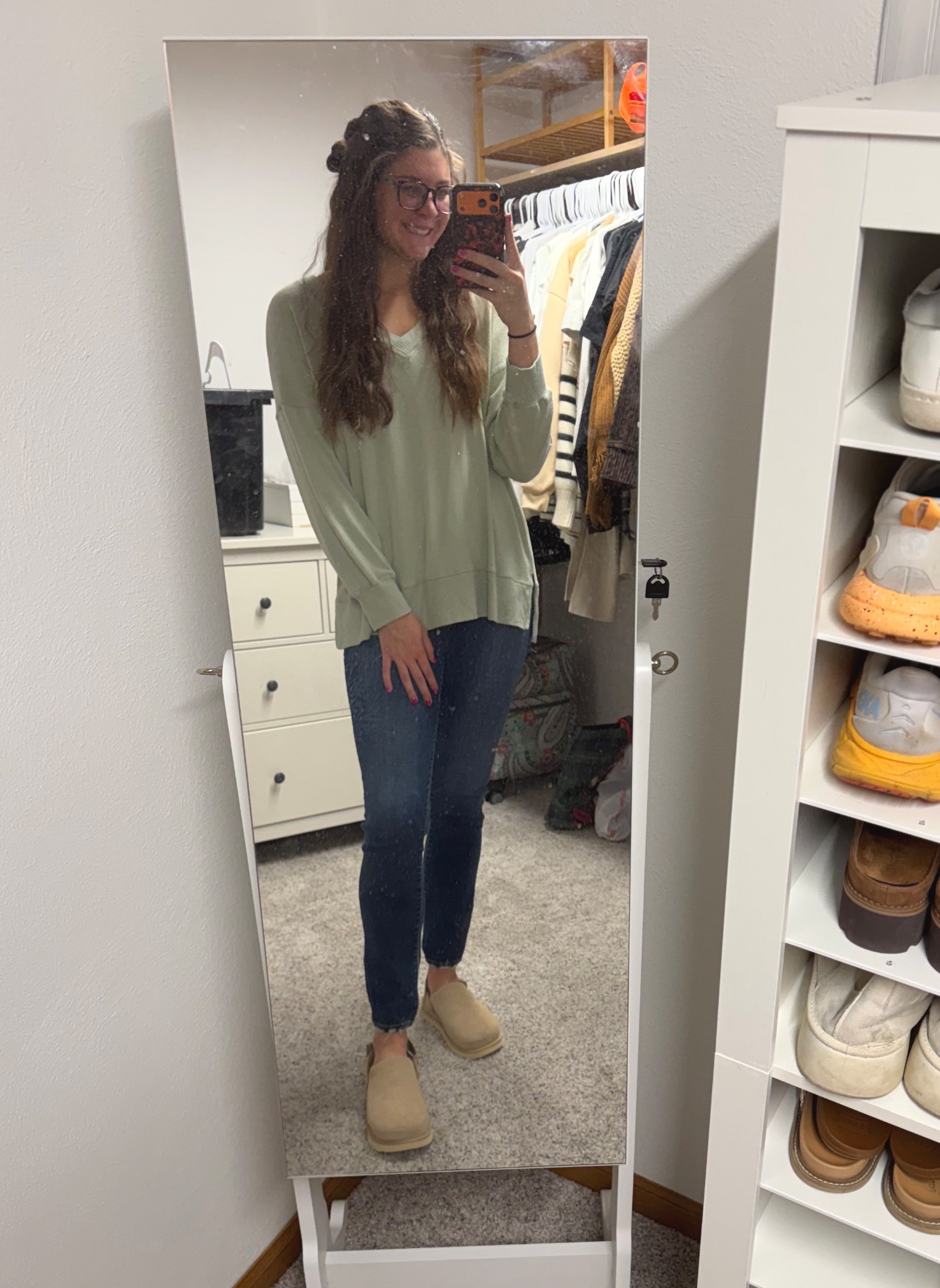 Comfy & casual outfit for work 😊 I am in LOVE with my new UGG slide on shoes!! So comfy and the color matches EVERYTHING!! 👢👡

#LTKHoliday #LTKWorkwear #LTKootd