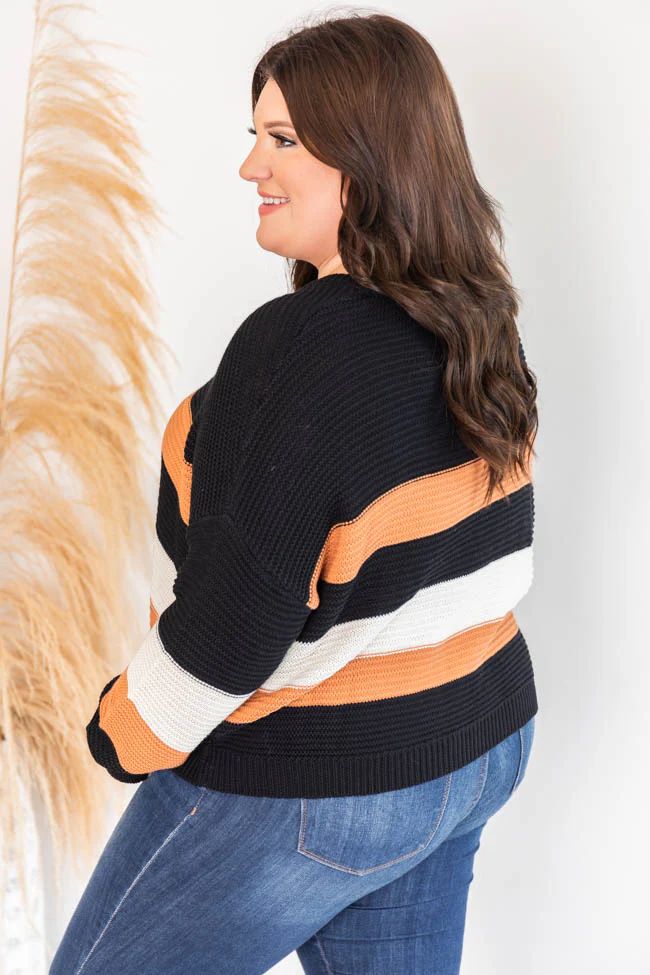 You Know I Adore You Black Striped Sweater FINAL SALE | The Pink Lily Boutique