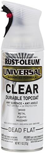 Rust-Oleum Clear 302151 Universal All Surface Spray Paint 11 oz, Dead Flat | Amazon (US)