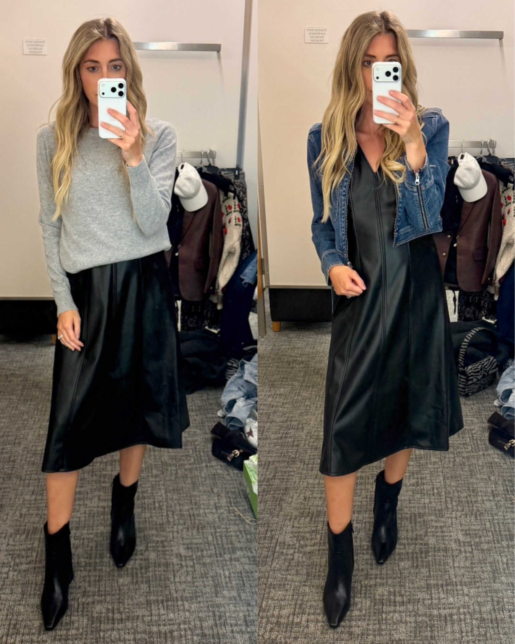 🖤 The elevated fall outfit you'll wear on repeat. If you're shopping the Nordstrom Anniversary Sale 2026, don't skip this faux leather dress—it's one of my favorite versatile finds from the sale.
Style it two ways:
✨ Layer it with the Nordstrom Cashmere Crewneck for an effortless, cozy everyday look.
✨ Add the Veronica Beard denim jacket for an elevated casual outfit that's perfect for brunch, date night, or weekend plans.
Finished with the Sam Edelman Scottie boots, this is an outfit you'll be reaching for all fall long.
Everything is included in the Nordstrom Anniversary Sale and linked in my LTK before sizes are gone! 
🖤 Linked in my LTK
• Faux Leather Midi Dress
• Nordstrom Cashmere Crewneck Sweater
• Veronica Beard Denim Jacket
• Sam Edelman Scottie Boots
Save this post for your NSale shopping list and follow for more Nordstrom Anniversary Sale 2026 try-ons, outfit ideas, and the best sale finds!
#NordstromAnniversarySale #NordstromAnniversarySale2026 #NSale #NSale2026 #LTK #LTKStyle #LTKFinds #LTKSale #ShopMyLTK #NordstromFinds #FauxLeatherDress #LeatherDress #NordstromCashmere #VeronicaBeard #SamEdelman #FallStyle #FallFashion #CapsuleWardrobe #WardrobeEssentials #DateNightOutfit #WeekendStyle #ClassicStyle #NeutralStyle #PetiteStyle #LuxuryStyle #DesignerStyle #SaleFinds #FashionFinds #OutfitInspiration #FallWardrobe

#LTKootd #LTKSaleAlert #LTKWorkwear
