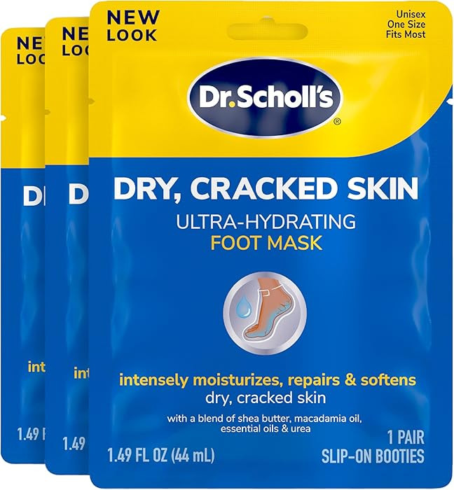 Dr. Scholl's Dry, Cracked Skin, Ultra Hydrating Foot Mask, 3 Pairs Moisturizing Socks: Intensely ... | Amazon (US)