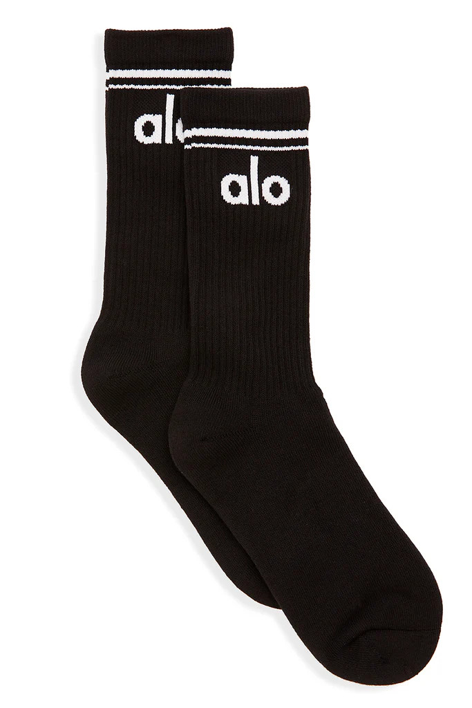 Women's Throwback Sock - Black/White | Alo Yoga (US)
