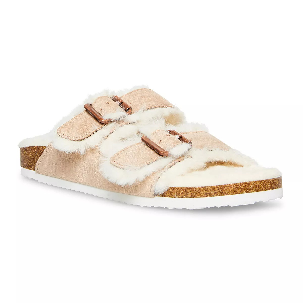 madden girl Butterfly Women's Faux-Fur Slide Sandals | Kohl's