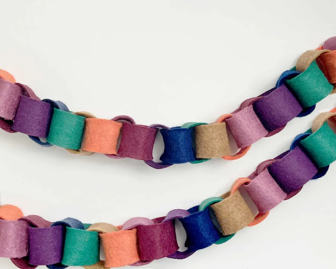 Nursery Wall Decor - Textile Wall Art & Wool Felt Garland, Rustic Rainbow Sustainable Gift, Scand... | Etsy (US)