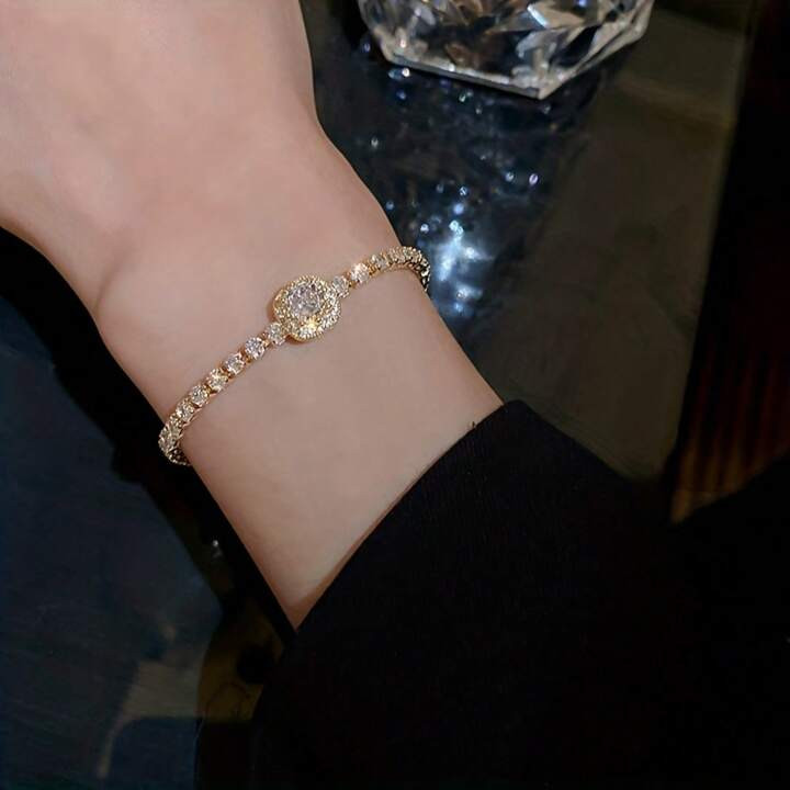 A Blingbling Geometric Square Bracelet | SHEIN