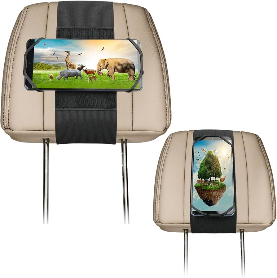 Car Headrest Phone Holder for Kids Back Seat - Compatible with iPhone, Samsung and Other Cell Pho... | Amazon (US)