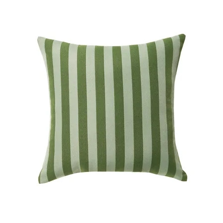 Beautiful 18" x 18" Decorative Outdoor Pillow by Drew Barrymore, Green Stripe | Walmart (US)