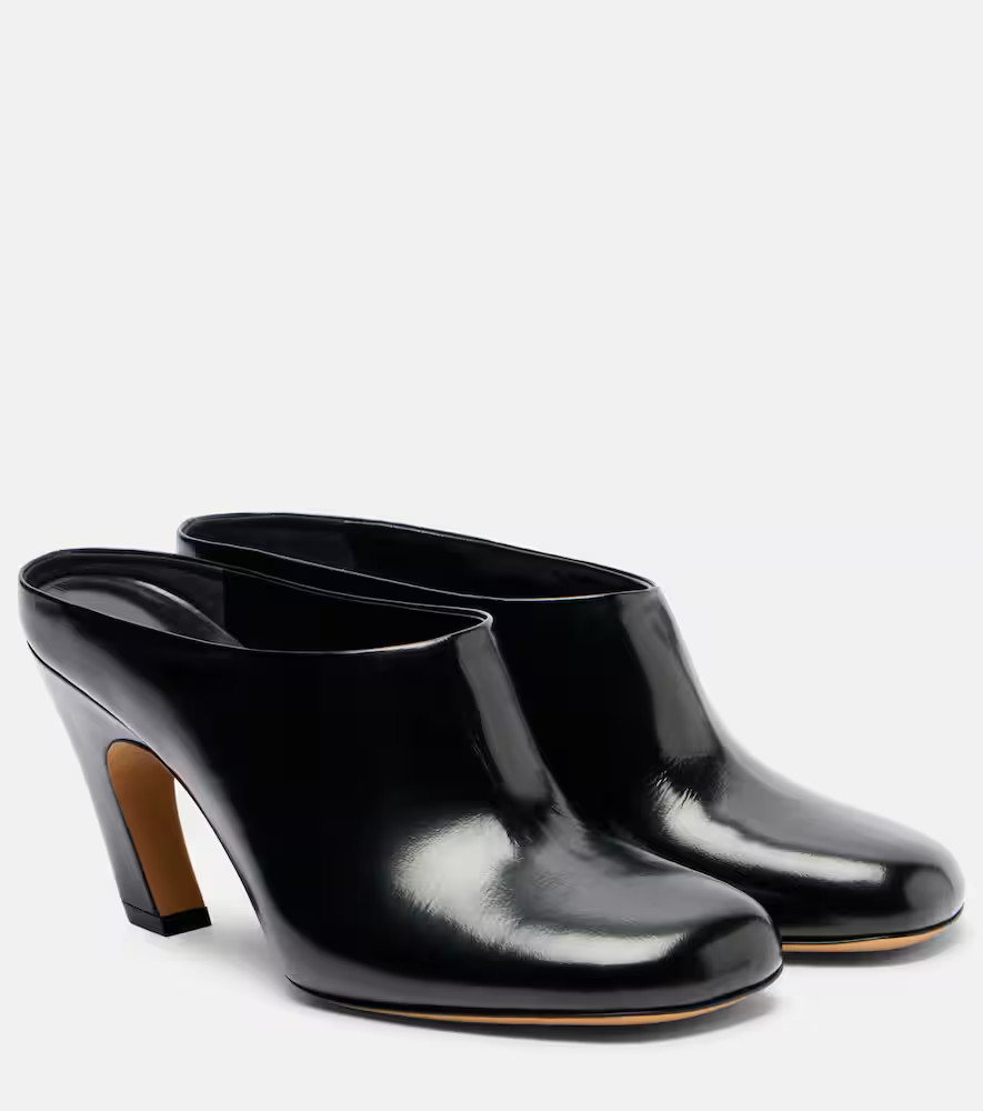 Le Monde Beryl Mica 80 leather mules | Mytheresa (UK)
