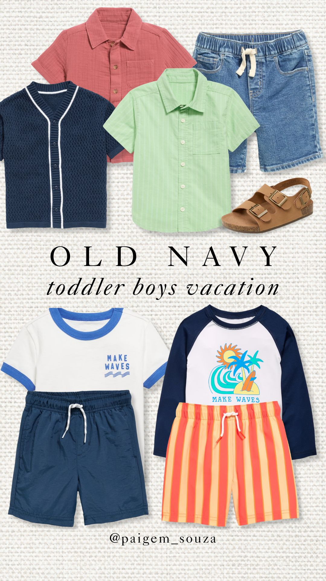 Toddler boys vacation style. 🌊 Old Navy new arrivals! Easy outfits, playful swim and comfy sets for sunny days.

Toddler boy clothes, vacation outfits, boys summer style, beach ready, rash guard, swim trunks, button down shirt, denim shorts, sandals, mix and match, travel wardrobe, affordable finds, little boy fashion, warm weather essentials, affordable finds. 

 #LTKootd #LTKSeasonal #LTKKids