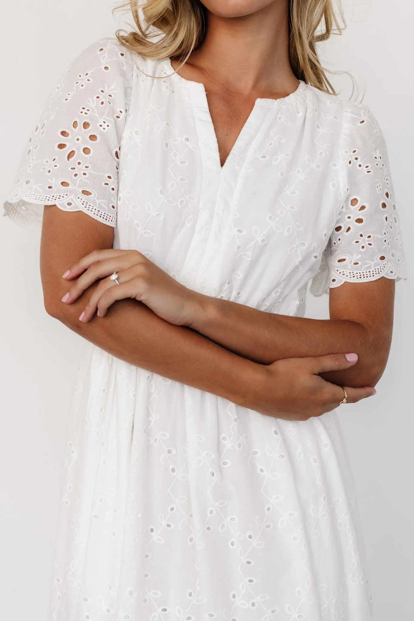 Hyacinth Eyelet Maxi Dress | Off White | Baltic Born