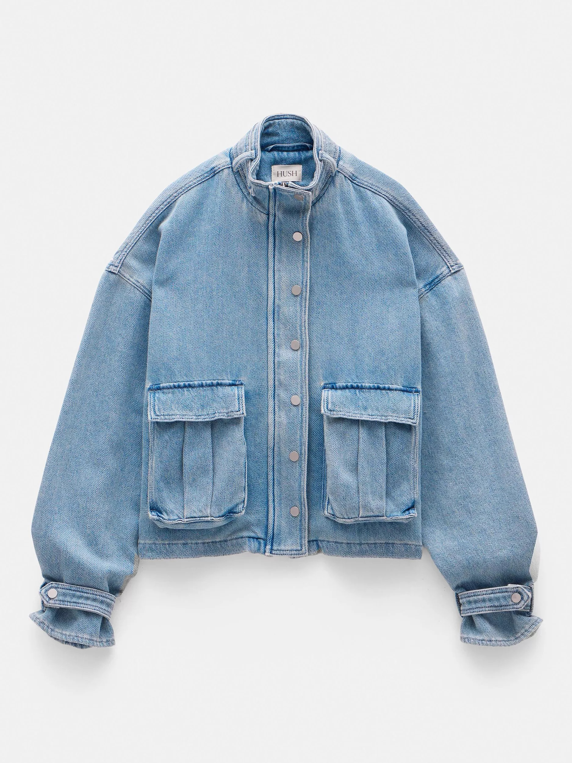 HUSH Melinda Denim Jacket, Light Blue Authentic | John Lewis (UK)