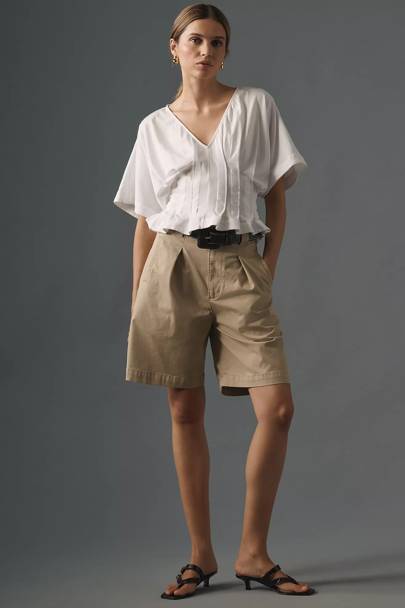 By Anthropologie Dolman-Sleeve Pleated V-Neck Top | Anthropologie (US)