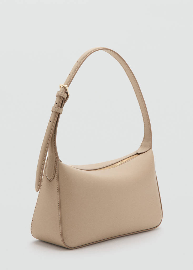 Faux-leather shoulder bag beige - Woman - One size - MANGO | Mango (US/MX/AU)