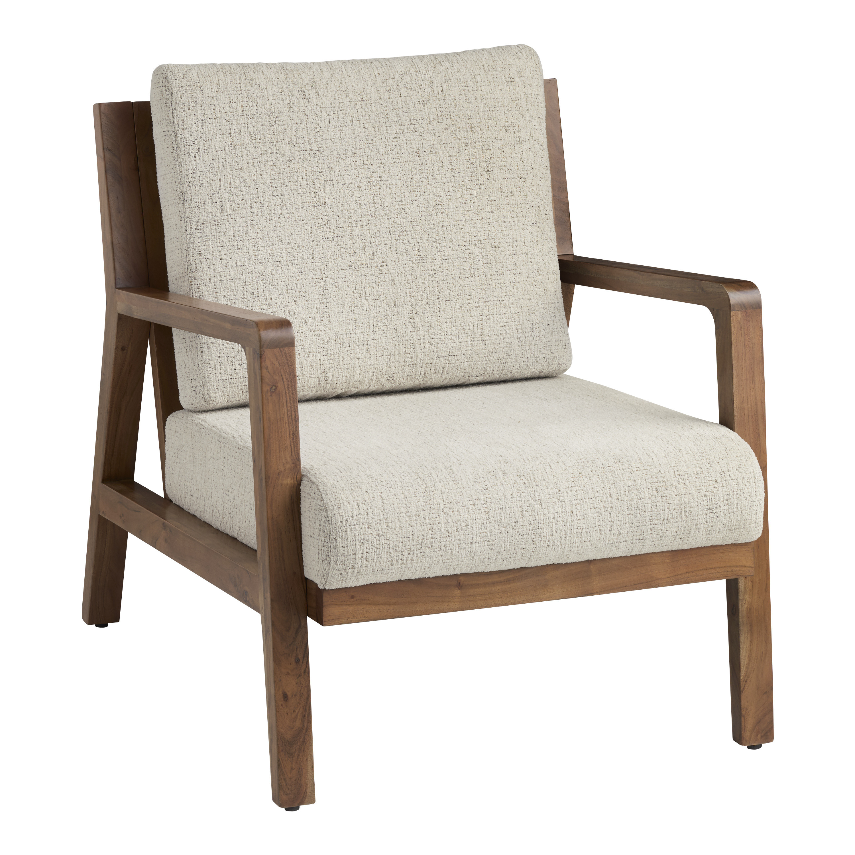 Delaney Acacia Wood Upholstered Chair | World Market