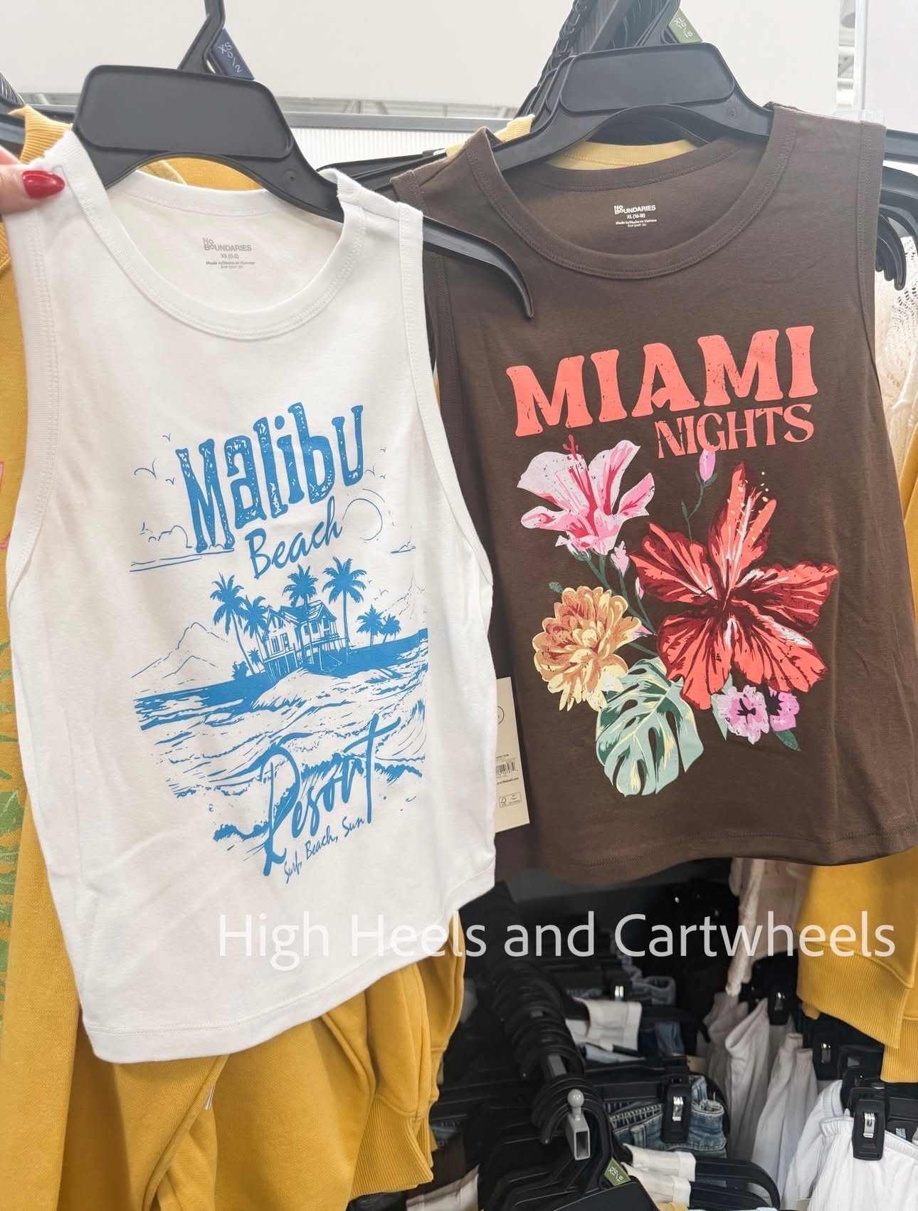 Cutest little tanks for summer. These are cropped but that is the current trend so please don’t come after us 😂🫣