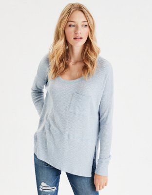 AE Soft Plush Oversized Scoop Neck T-Shirt | American Eagle Outfitters (US & CA)