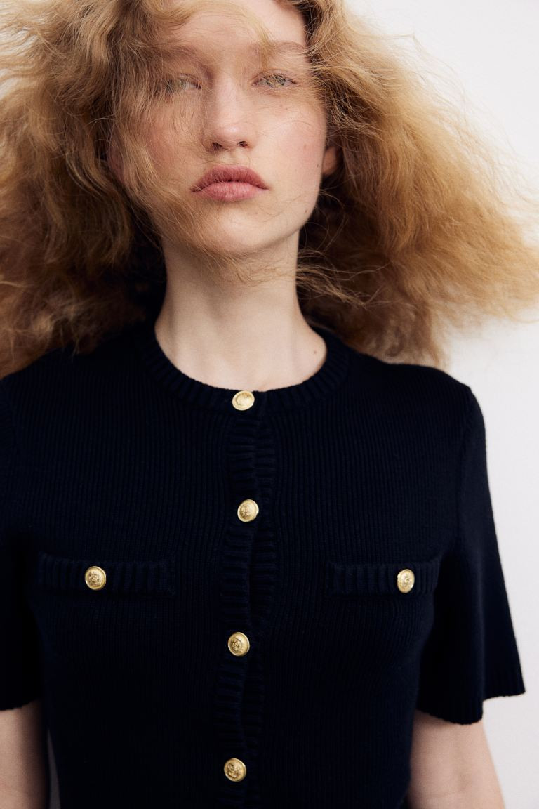 Rib-knit Button-front Dress | H&M (US + CA)