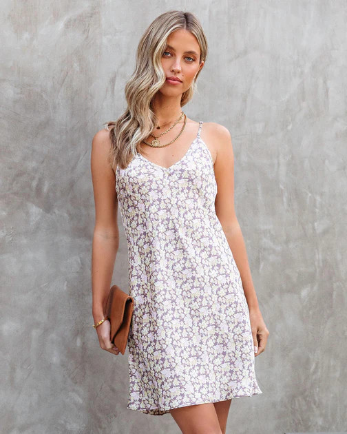 Like Wildflowers Satin Slip Dress | VICI