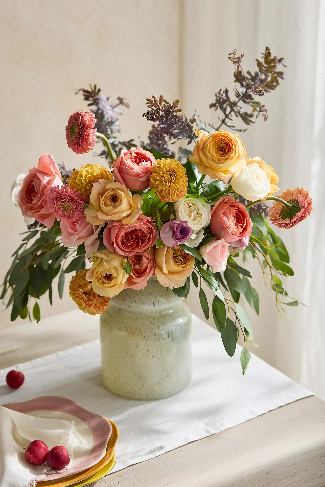 Fresh Mixed Garden Rose Bouquet | Anthropologie (US)